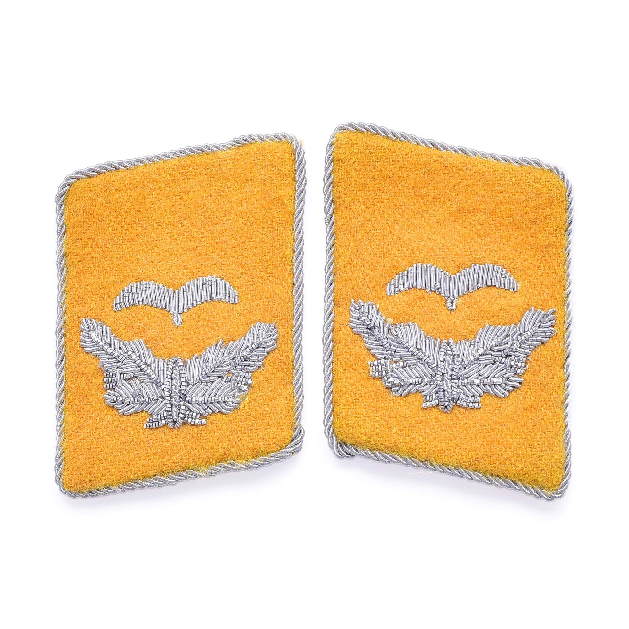 WH Luftwaffe Kragenspiegel Leutnant Fliegertruppe Collar Tabs