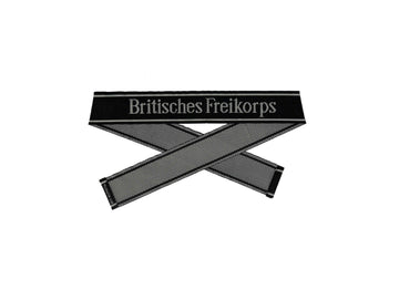 WWII Elite Ärmelband ”Britisches Freikorps” gewebt WH Bevo Cuff title