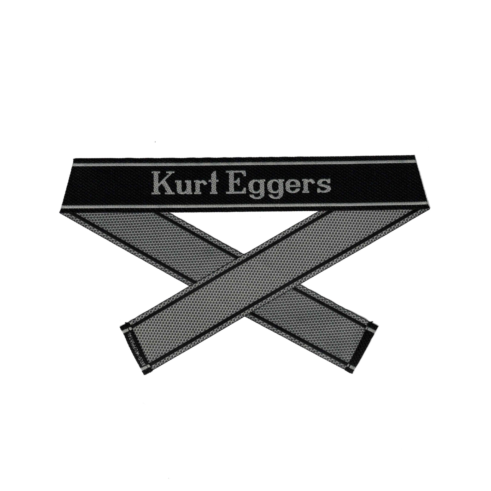 WWII Elite Ärmelband ”Kurt Eggers” gewebt WH Bevo Cuff title