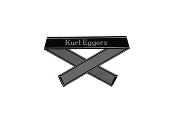 WWII Elite Ärmelband ”Kurt Eggers” gewebt WH Bevo Cuff title