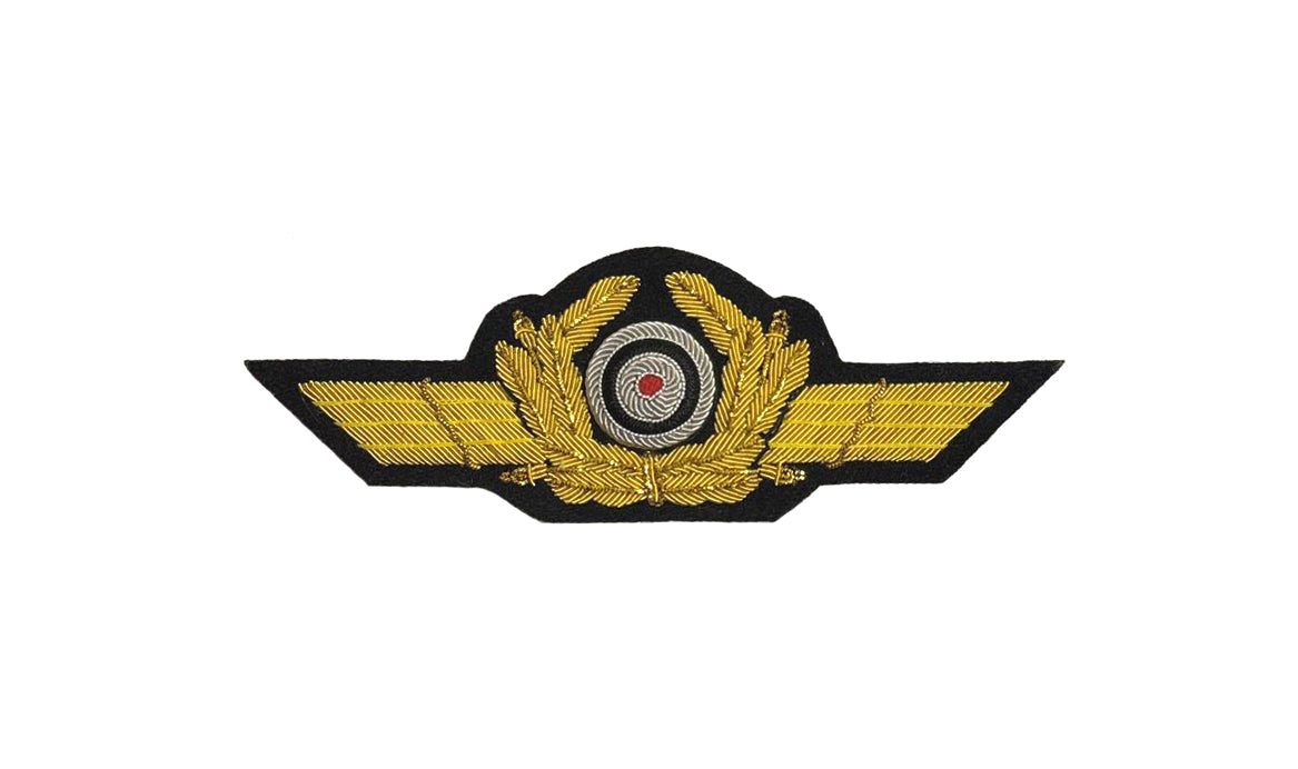 WH handgesticktes Luftwaffe General Schirmmützen Abzeichen