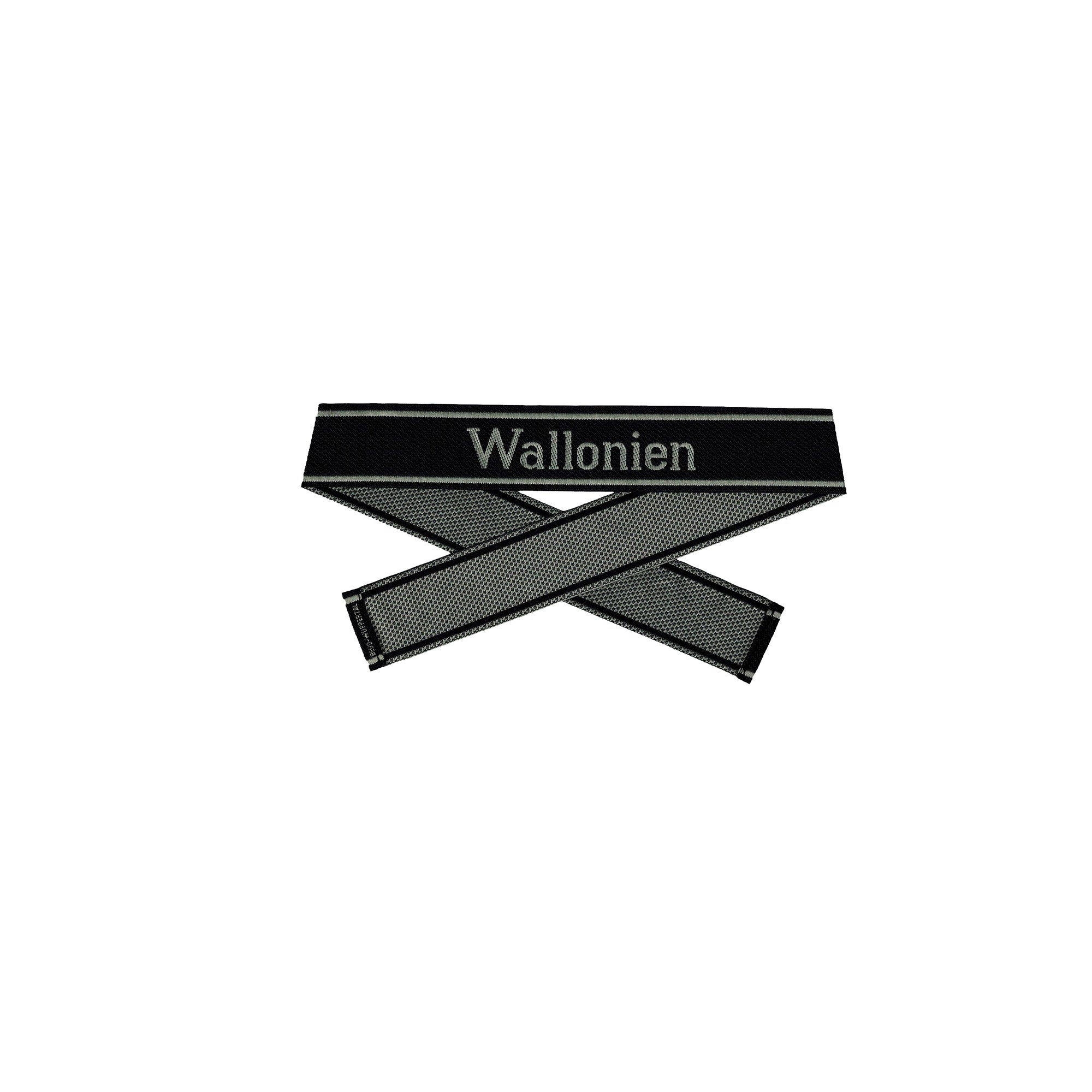 WWII Elite Ärmelband ”Wallonien” gewebt WH Bevo Cuff title