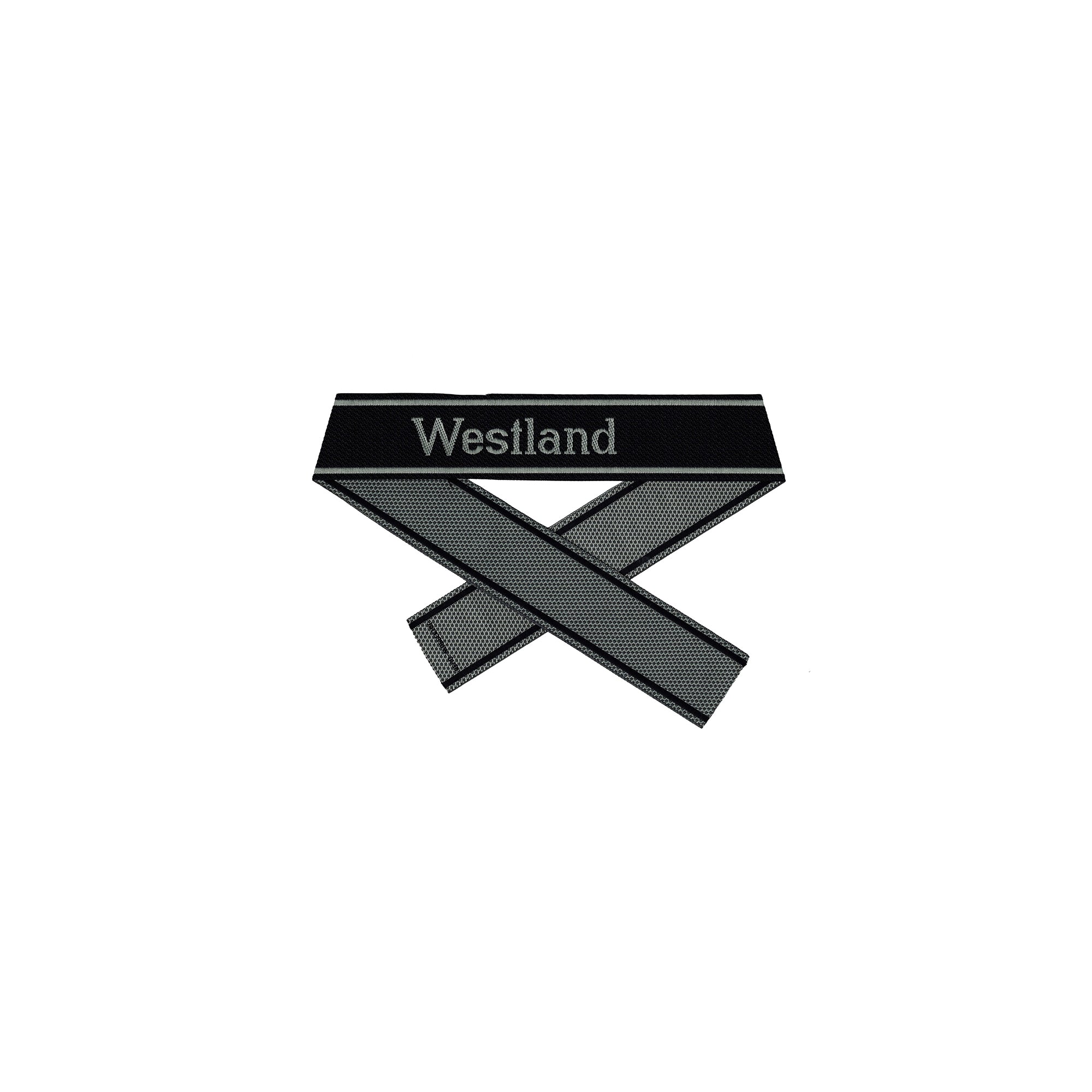 WWII Elite Ärmelband ”Westland” gewebt WH Bevo Cuff title